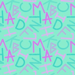 School seamless alphabet pattern for fabrics and textiles and packaging and kids and wrapping paper
