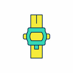 Filled outline Wrist watch icon isolated on white background. Wristwatch icon. Vector