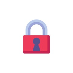 Security lock flat icon