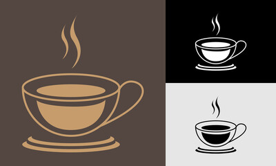 cup of hot cafe coffee or caffeine drink vector icon for food apps and websites