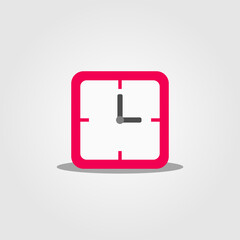 Clock icon in flat style. Vector design element for you project