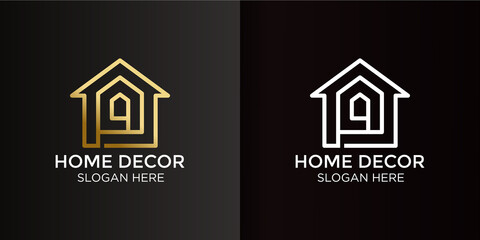 home decor design logo and branding card