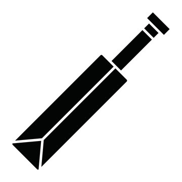 Cricket Bat Vector Icon 
