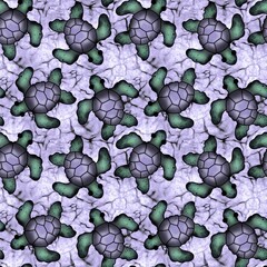 Summer seamless sea turtle pattern for fabrics and textiles and packaging and gifts and cards and linens and kids