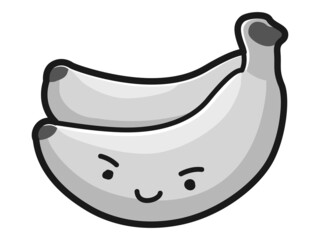 バナナのキャラクターのイラスト