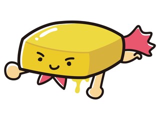 バターのキャラクターのイラスト