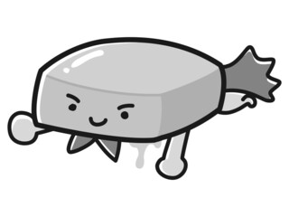 バターのキャラクターのイラスト