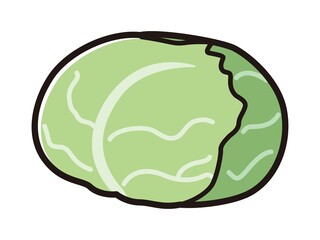 キャベツのキャラクターのイラスト