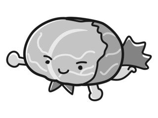 キャベツのキャラクターのイラスト