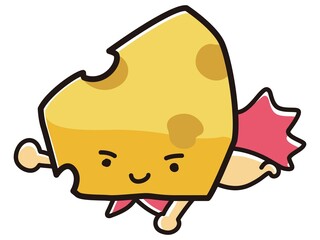 チーズのキャラクターのイラスト
