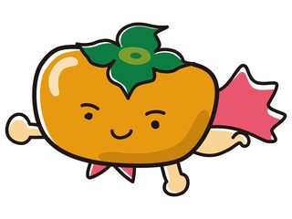 柿のキャラクターのイラスト