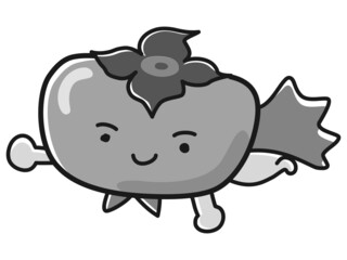 柿のキャラクターのイラスト