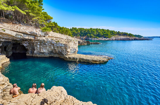 Famous Seagull Rock at Pula Cave - Next to Cyclone Beach - Istria - Croatia