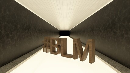BLM 3d text