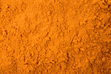 Aromatic saffron powder as background, top view