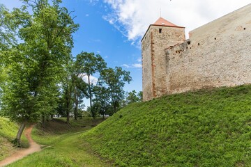 Fototapeta na wymiar Veveri castle, Czech republic - Europe. Old ancient castle near the Brno. Medieval castle built in the 13th century. Castle fortifications. Turistic destination.