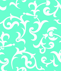 seamless texture of monograms and branches