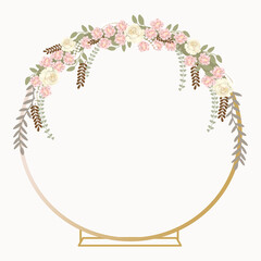 Wedding arch with flowers