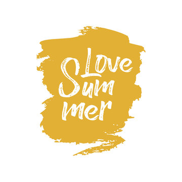 Love summer, sticker, vector, label.