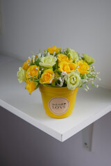 bouquet of yellow roses