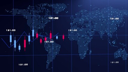 futuristic abstract graphic stocks research background. 3D render cyberspace internet smart world digital technology, finance business and stock market trading and news presentation background concept - Powered by Adobe