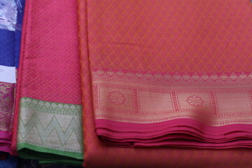 multiple varieties of handwoven silk sarees in multiple colors