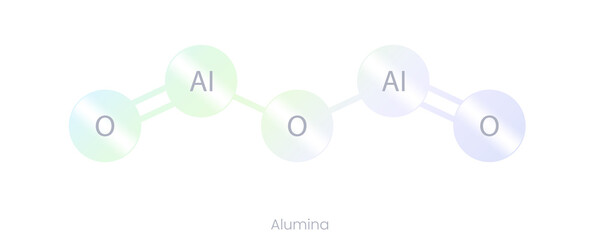 Alumina structure icon with gradient. Vector illustration isolated on white background.