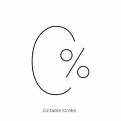 Obraz premium 0 percent icon symbol. Vector stock illustration isolated on white background for packaging design, create label with free fat dairy product, zero alcohol in drink, paraben free in beauty. 