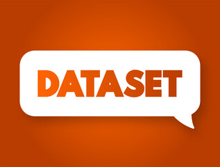Dataset text message bubble, technology concept background