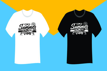 Summer Vibes SVG Cut File T Shirt Design