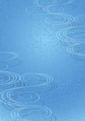 和風.の青い流水文様.　