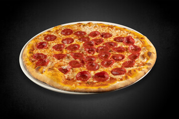 pizza with salami