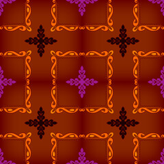  Seamless  pattern multicolor in the Arabian style.