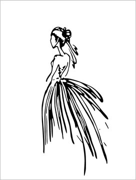 bride in dress