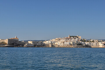 Fototapeta na wymiar View of the city of Vieste from the sea