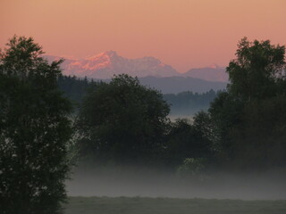 Berge Morgenrot
