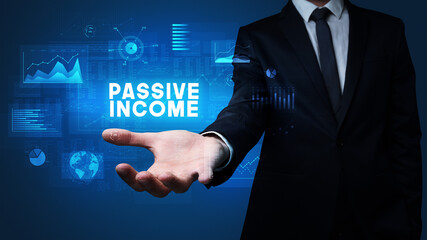 Hand of Businessman holding motivational message