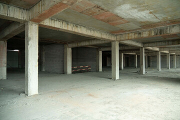 Obraz premium new multi-storey building under construction inside