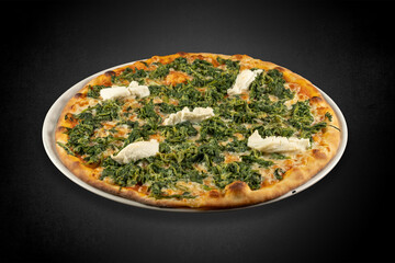 pizza with cheese and mushrooms