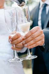 glasses of champagne