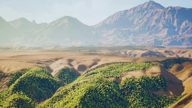 Aerial view of desert at the Libya
