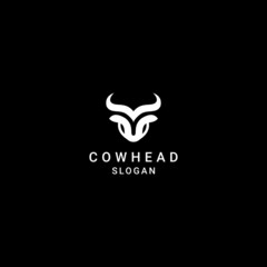 Cow Head logo design icon template