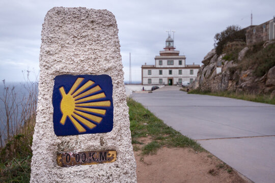 The last point of the Camino de Santiago in Galicia, Spain
