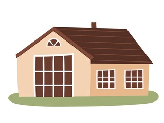 Isolated house flat vector illustration. 