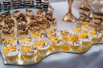 cake with cream and chocolate