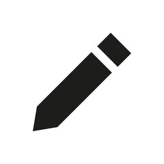 Pencil solid icon. Edit glyph vector symbol.