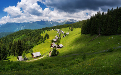 Zajamniki pastures in the Julian Alps