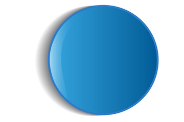Fototapeta na wymiar a blue plate on a white background. vector illustration
