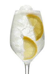 glass of lemon spritz cocktail