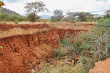 Slide soil erosion in Sultan Hamud, Kenya 